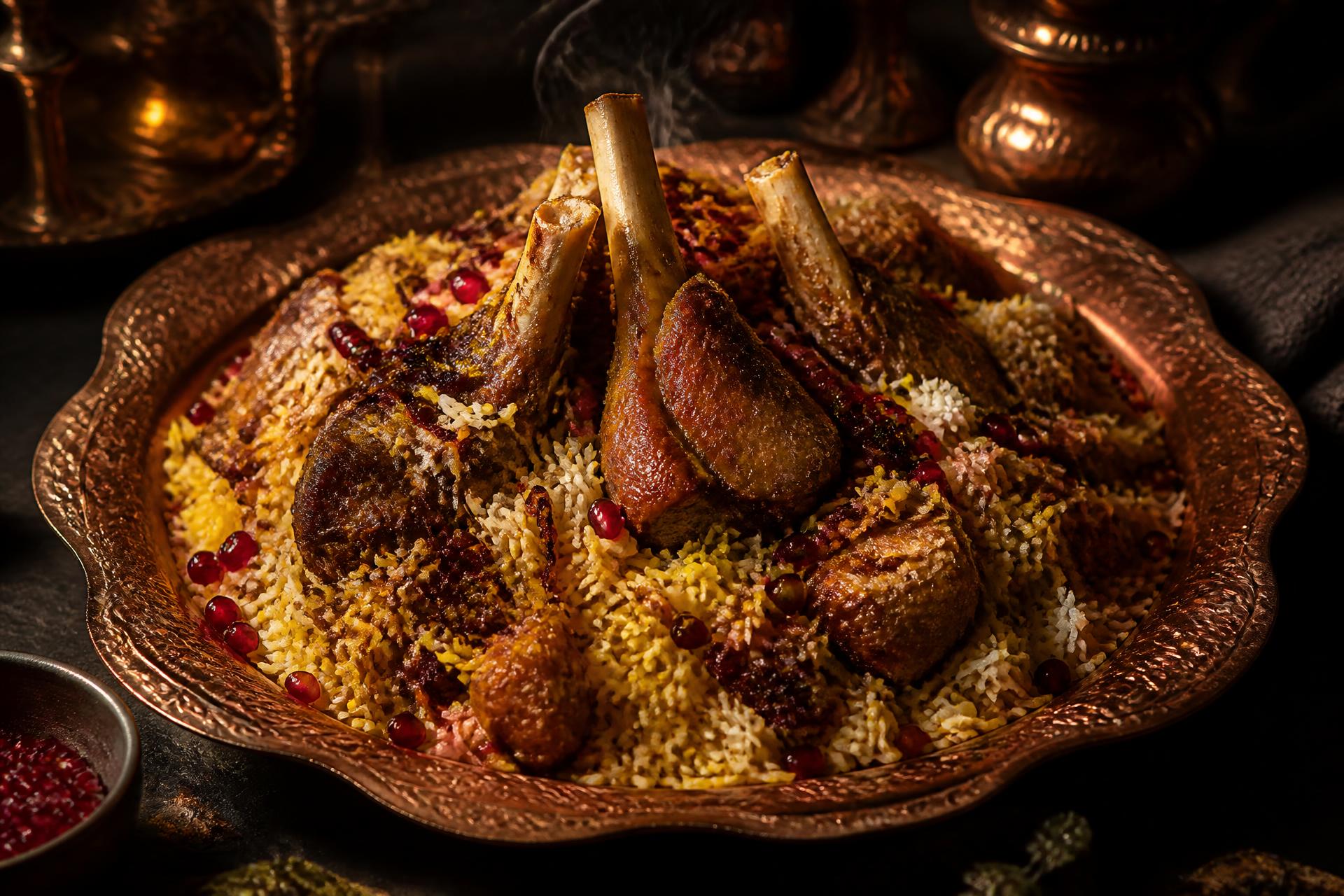 Signature Bannu beef pulao platter